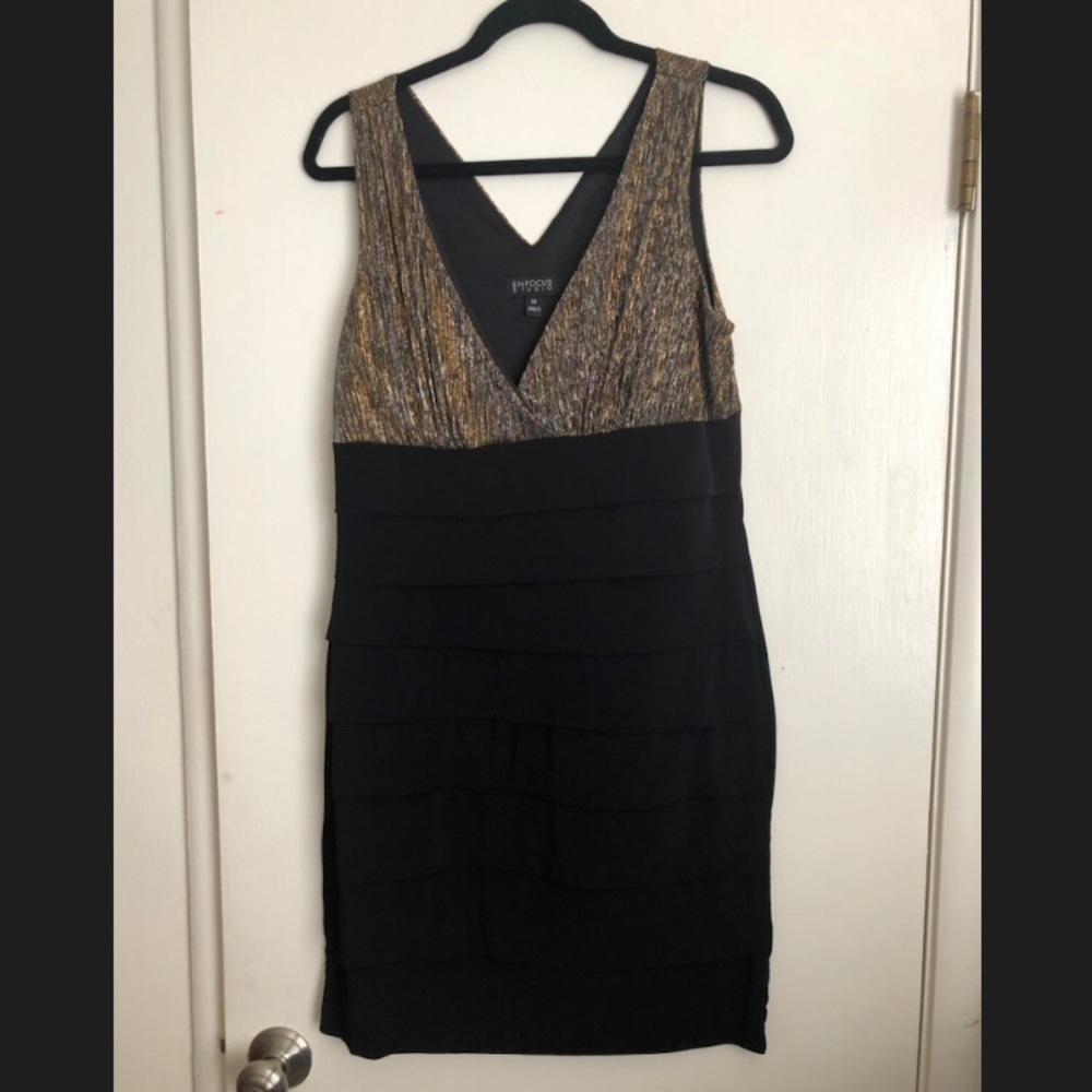 Gold and Black dress